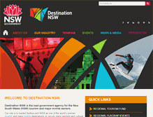 Tablet Screenshot of destinationnsw.com.au